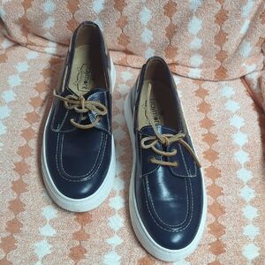 Navy and Tan Leather Men's Shoes
